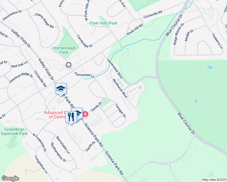 map of restaurants, bars, coffee shops, grocery stores, and more near 138 Candleford Heights in State College