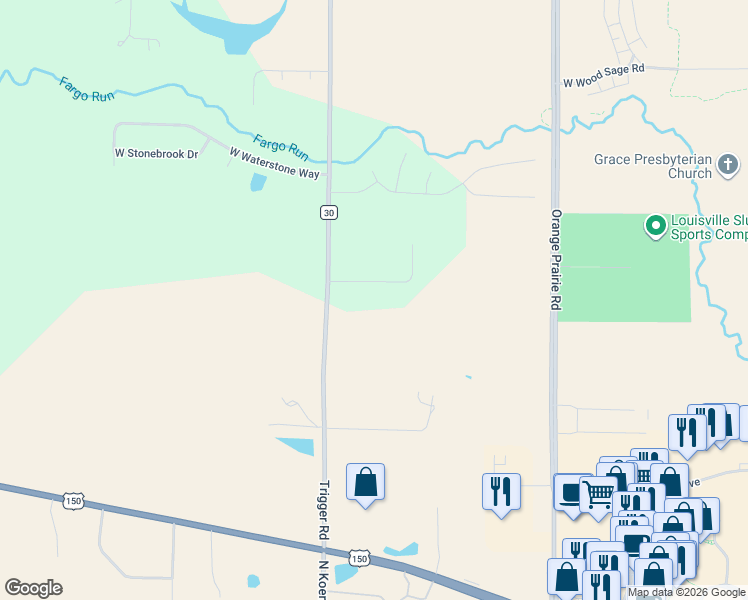 map of restaurants, bars, coffee shops, grocery stores, and more near 5914 West Saddlebrook Court in Edwards