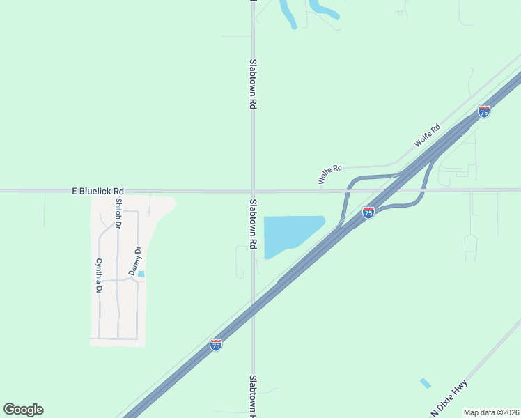 map of restaurants, bars, coffee shops, grocery stores, and more near 3434 Slabtown Road in Lima