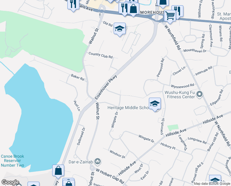 map of restaurants, bars, coffee shops, grocery stores, and more near 31 North Westgate Road in Livingston