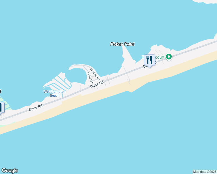 map of restaurants, bars, coffee shops, grocery stores, and more near 415 Surf Walk in Westhampton Beach