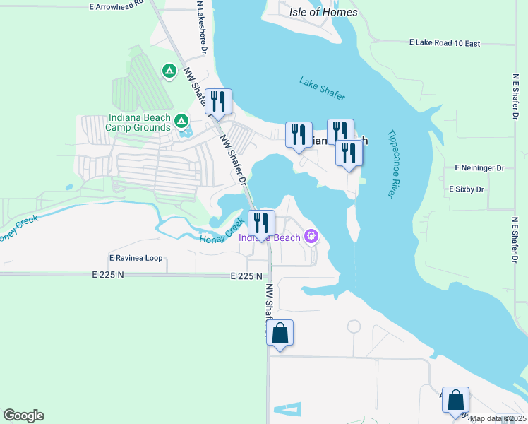 map of restaurants, bars, coffee shops, grocery stores, and more near 2419 Northwest Shafer Drive in Monticello