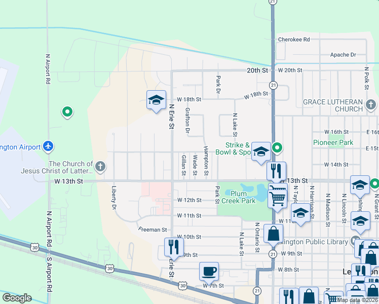map of restaurants, bars, coffee shops, grocery stores, and more near 1499 Wade St in Lexington