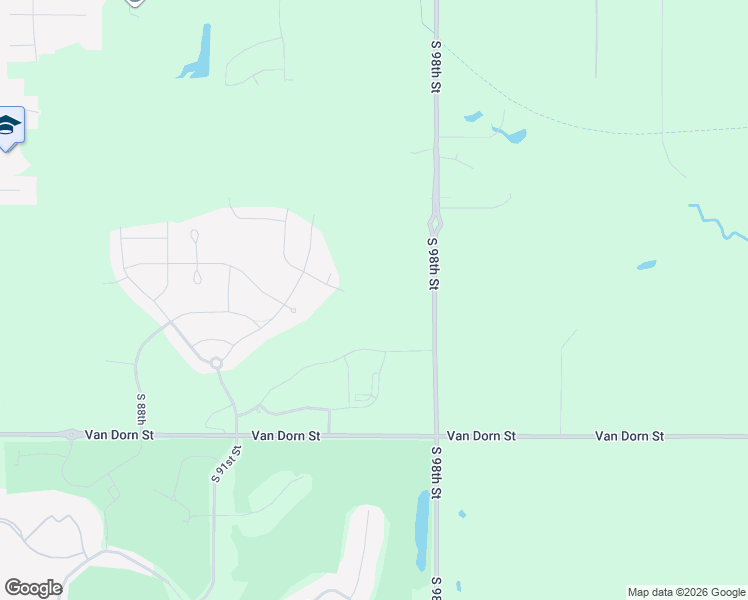 map of restaurants, bars, coffee shops, grocery stores, and more near 9700 Van Dorn Street in Lincoln