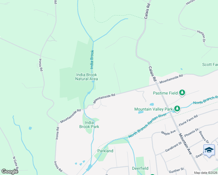 map of restaurants, bars, coffee shops, grocery stores, and more near 226 Mountainside Road in Mendham