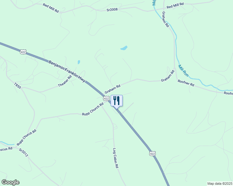 map of restaurants, bars, coffee shops, grocery stores, and more near 120 Graham Road in Kittanning