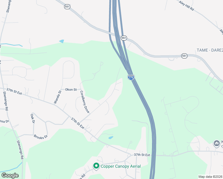 map of restaurants, bars, coffee shops, grocery stores, and more near 181 Sunview Drive in Beaver Falls
