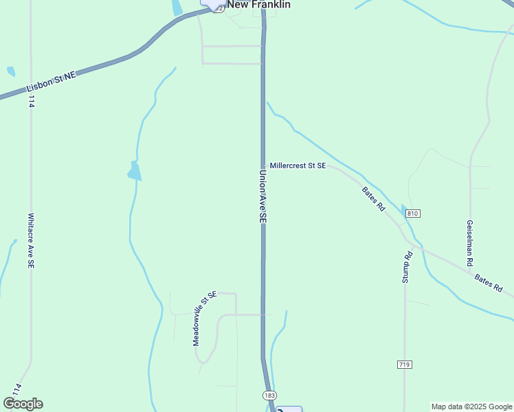 map of restaurants, bars, coffee shops, grocery stores, and more near 773 Union Avenue Southeast in Minerva