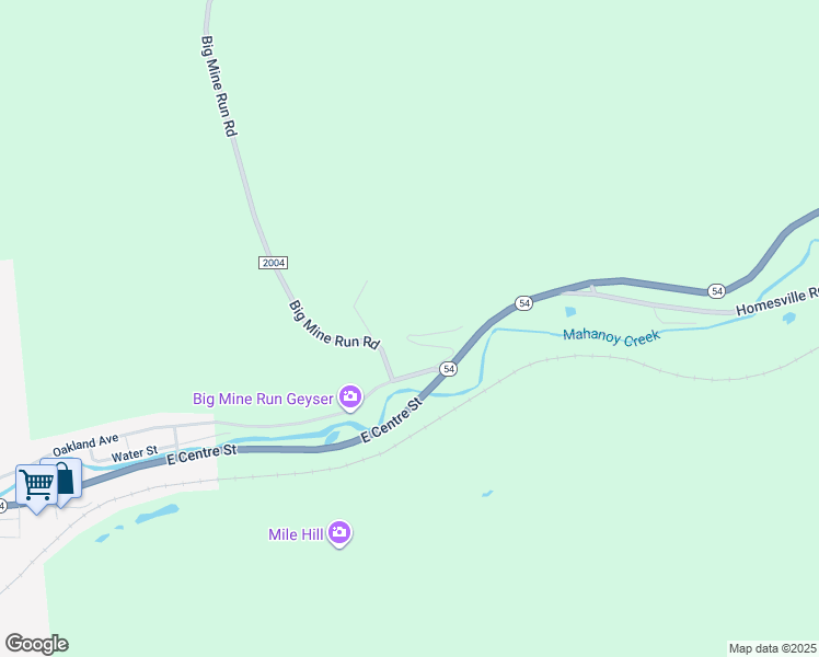 map of restaurants, bars, coffee shops, grocery stores, and more near 2 Woodland Heights in Ashland