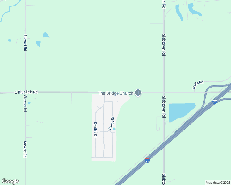 map of restaurants, bars, coffee shops, grocery stores, and more near 2588 East Bluelick Road in Lima