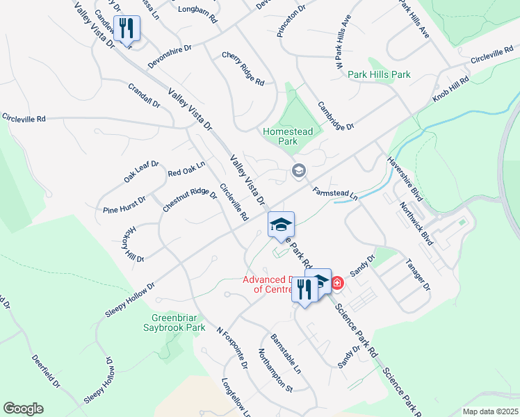 map of restaurants, bars, coffee shops, grocery stores, and more near 2103 Circleville Road in State College
