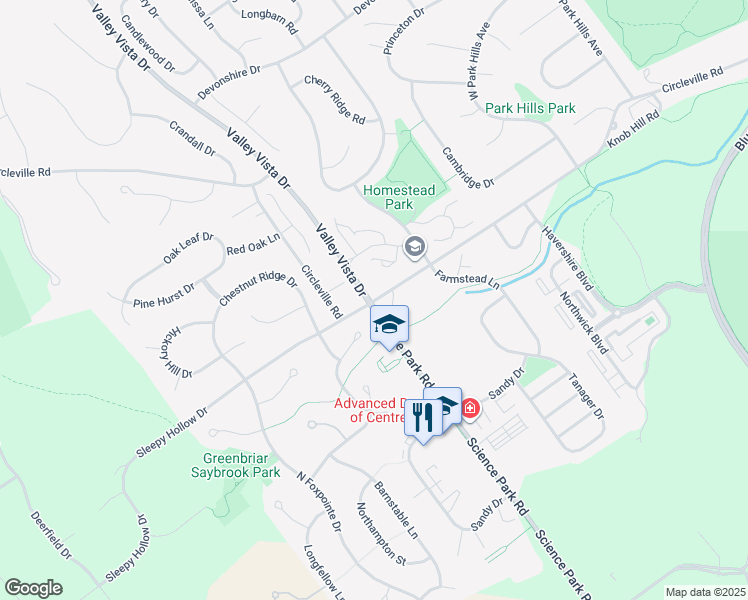 map of restaurants, bars, coffee shops, grocery stores, and more near 1899 Circleville Road in State College