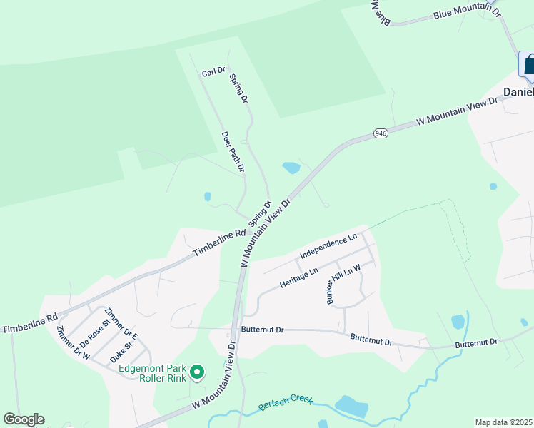 map of restaurants, bars, coffee shops, grocery stores, and more near 4218 West Mountain View Drive in Walnutport