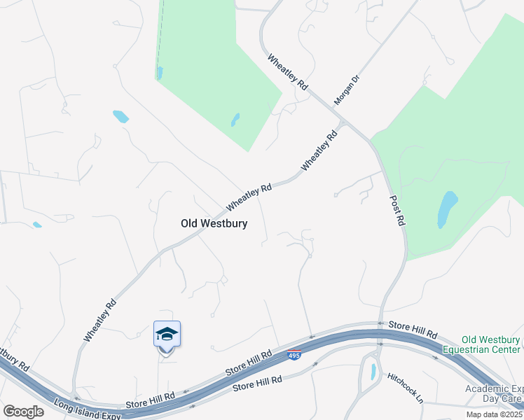 map of restaurants, bars, coffee shops, grocery stores, and more near 97 Wheatley Road in Old Westbury