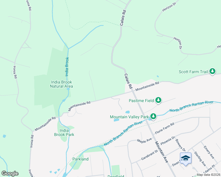 map of restaurants, bars, coffee shops, grocery stores, and more near 211 Mountainside Road in Mendham