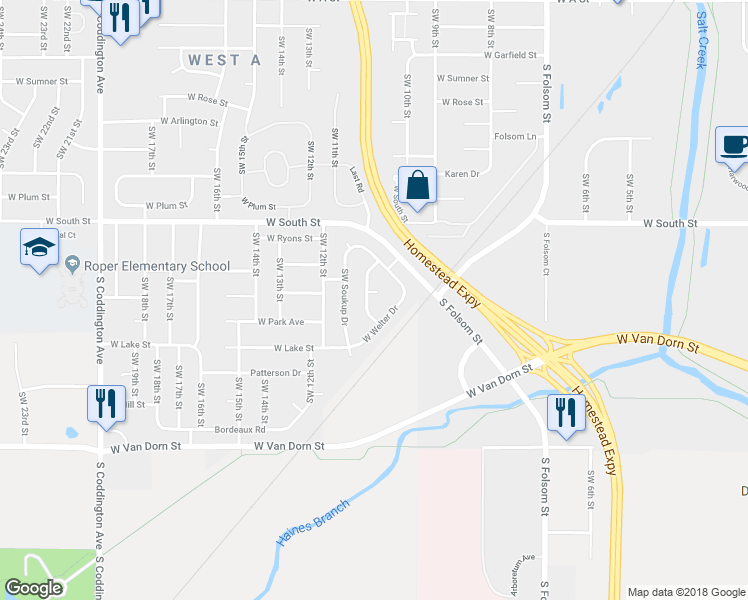 map of restaurants, bars, coffee shops, grocery stores, and more near 921 West Craig Dodge Circle in Lincoln