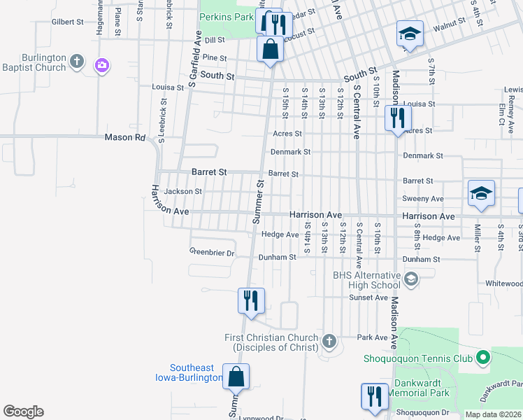 map of restaurants, bars, coffee shops, grocery stores, and more near 1817-1821 Summer St in Burlington