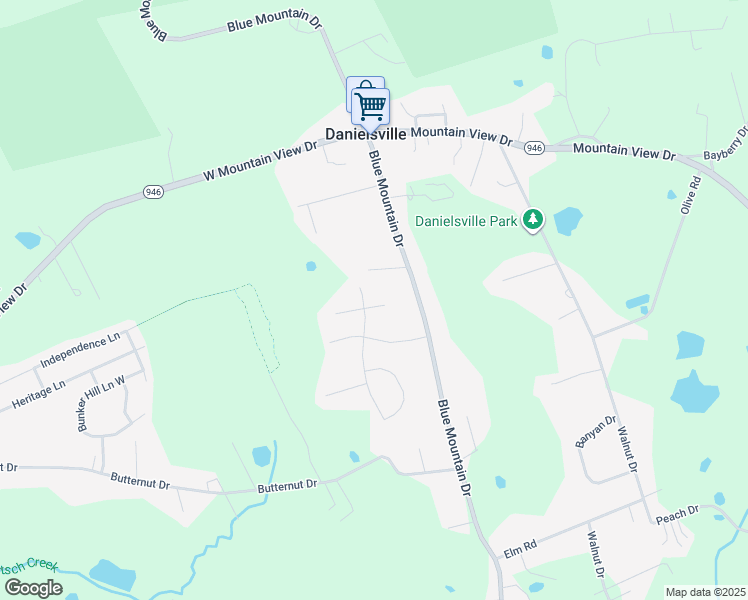 map of restaurants, bars, coffee shops, grocery stores, and more near 4002 Perry Ct E in Danielsville