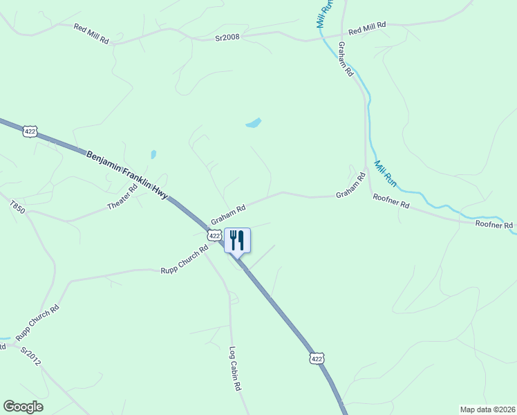 map of restaurants, bars, coffee shops, grocery stores, and more near 140 Graham Rd in Kittanning