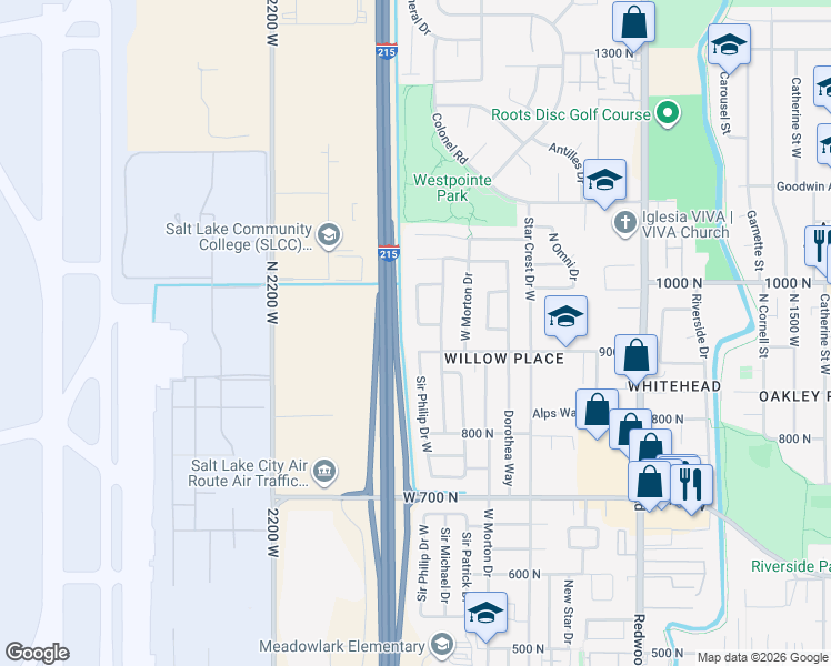 map of restaurants, bars, coffee shops, grocery stores, and more near 1983 Sir Joseph Way in Salt Lake City