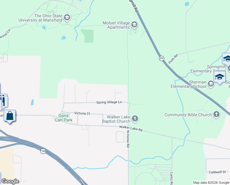 map of restaurants, bars, coffee shops, grocery stores, and more near 1619 Deer View Circle in Ontario