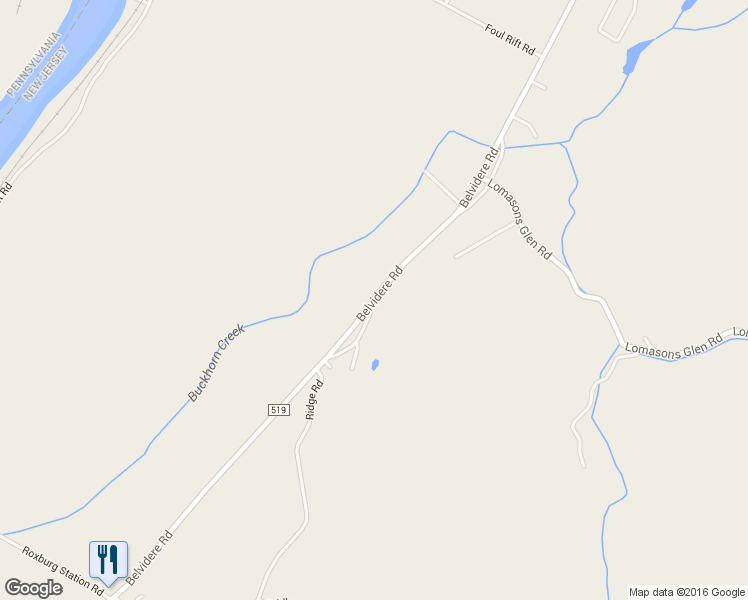 map of restaurants, bars, coffee shops, grocery stores, and more near 0 Phillipsburg-Belvidere Road in Belvidere