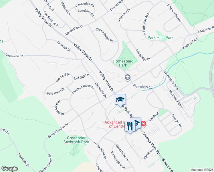 map of restaurants, bars, coffee shops, grocery stores, and more near 2103 Circleville Road in State College