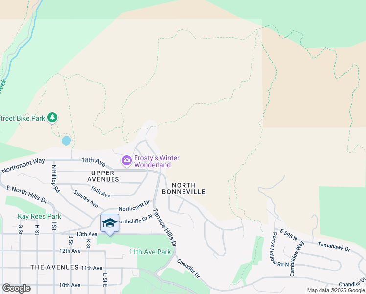 map of restaurants, bars, coffee shops, grocery stores, and more near 936 Northvale Way in Salt Lake City