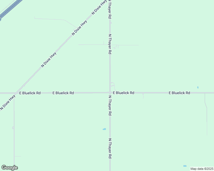 map of restaurants, bars, coffee shops, grocery stores, and more near 3549 North Thayer Road in Lima