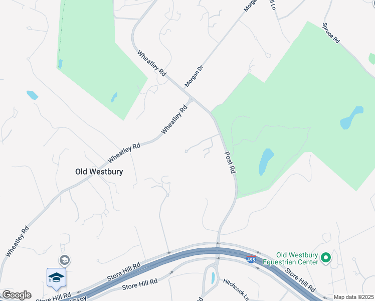 map of restaurants, bars, coffee shops, grocery stores, and more near 2 Maple Crest Drive in Old Westbury
