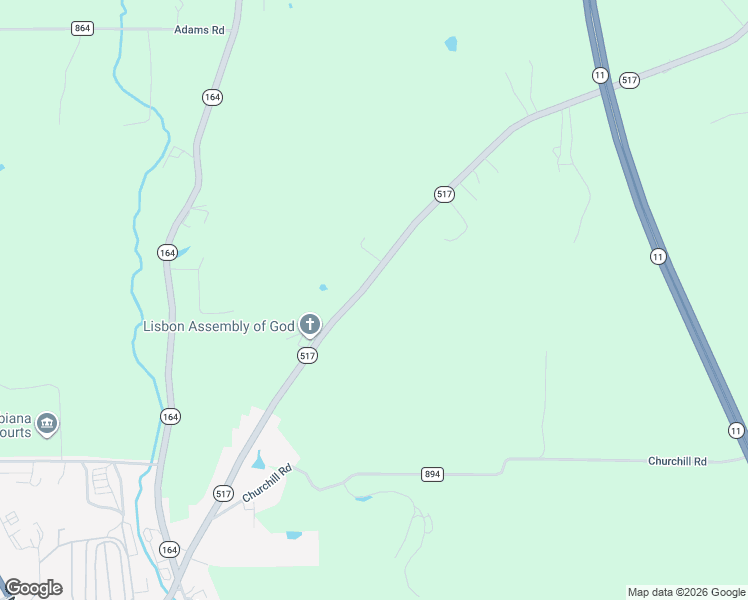 map of restaurants, bars, coffee shops, grocery stores, and more near 39505 Ohio 517 in Lisbon