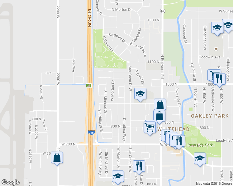 map of restaurants, bars, coffee shops, grocery stores, and more near 949 Libby Way in Salt Lake City