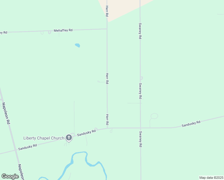 map of restaurants, bars, coffee shops, grocery stores, and more near 3536 Herr Road in Lima