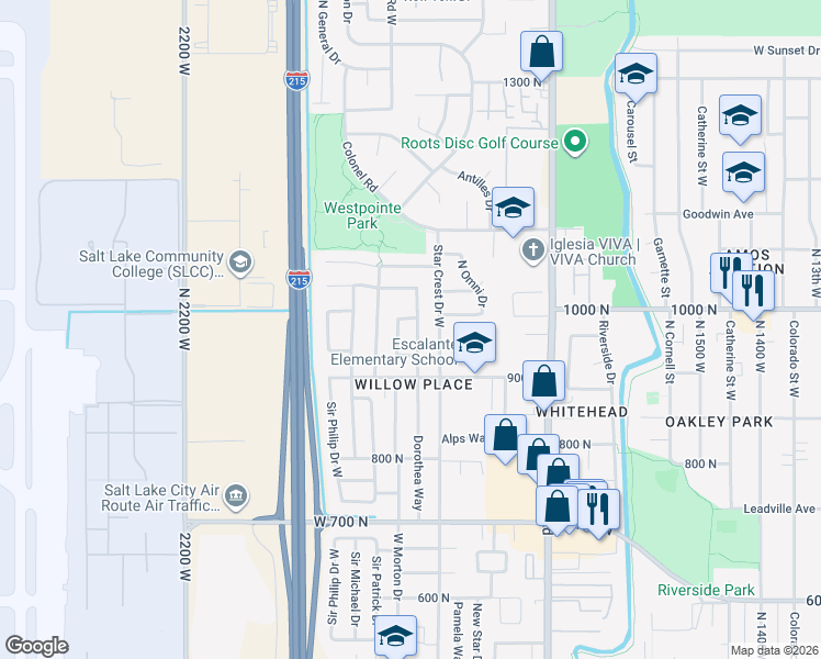 map of restaurants, bars, coffee shops, grocery stores, and more near 965 Dorothea Way in Salt Lake City