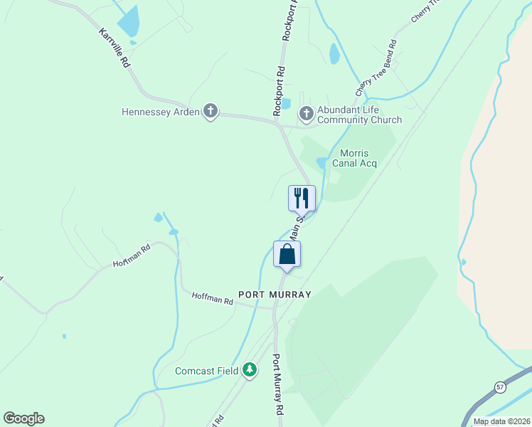 map of restaurants, bars, coffee shops, grocery stores, and more near in Mansfield Township