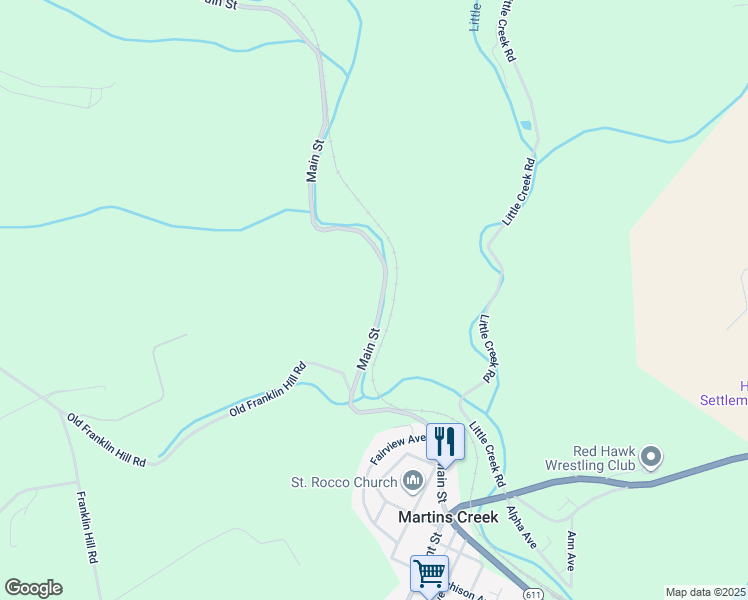 map of restaurants, bars, coffee shops, grocery stores, and more near 7160 Main Street in Bangor