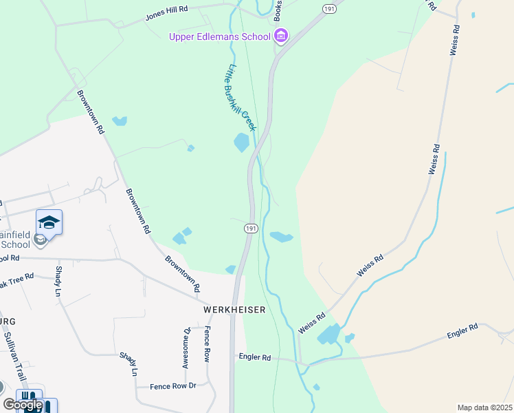map of restaurants, bars, coffee shops, grocery stores, and more near 908 Bangor Road in Nazareth