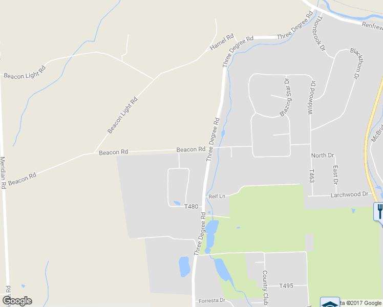 map of restaurants, bars, coffee shops, grocery stores, and more near 109 Beacon Road in Renfrew