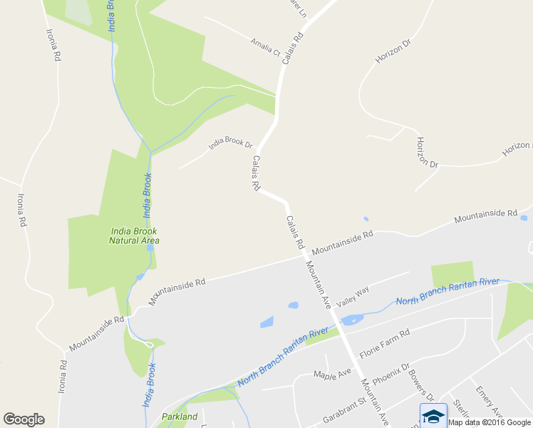 map of restaurants, bars, coffee shops, grocery stores, and more near 4 Calais Road in Mendham