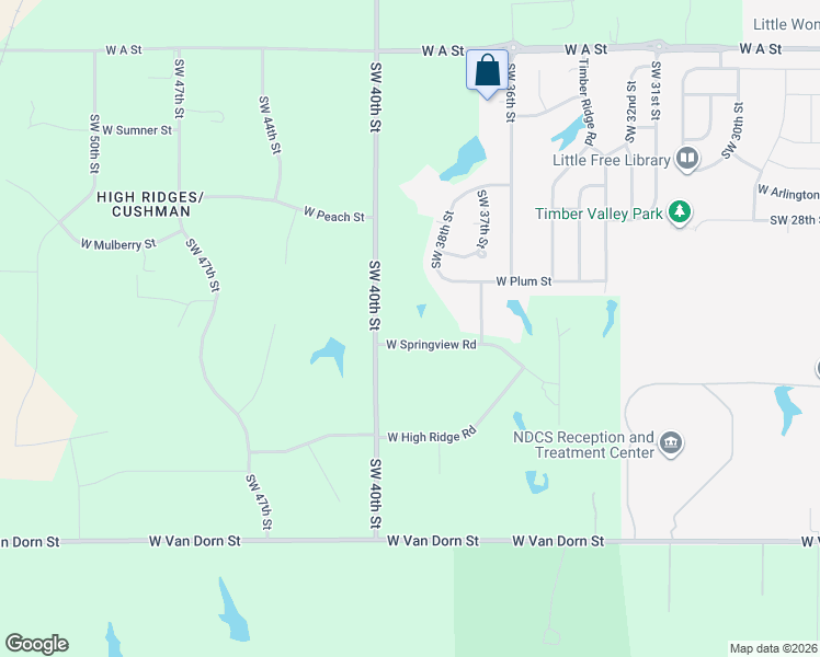 map of restaurants, bars, coffee shops, grocery stores, and more near 3800 West Springview Road in Lincoln