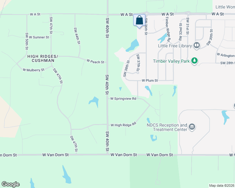 map of restaurants, bars, coffee shops, grocery stores, and more near 3800 West Springview Road in Lincoln