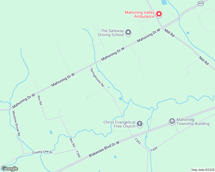 map of restaurants, bars, coffee shops, grocery stores, and more near 181 Spring House Rd in Lehighton