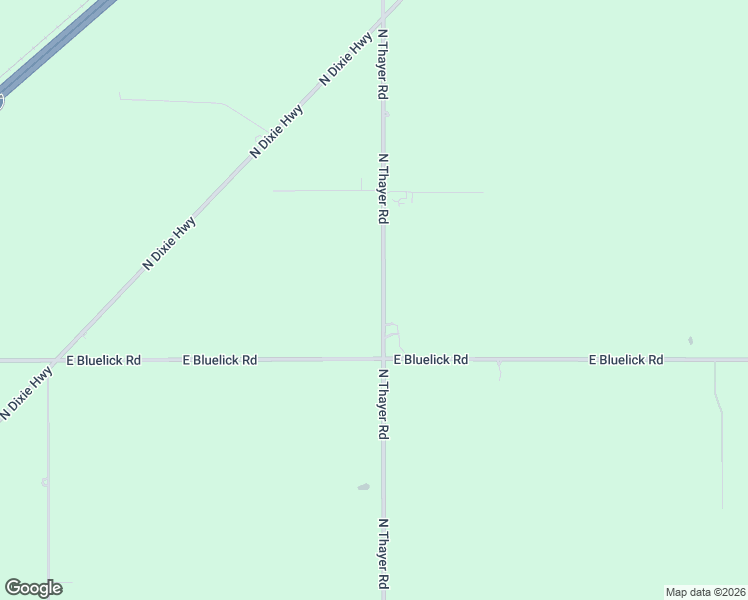 map of restaurants, bars, coffee shops, grocery stores, and more near 3629 North Thayer Road in Lima