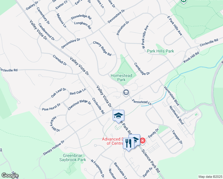 map of restaurants, bars, coffee shops, grocery stores, and more near 130 Farmstead Lane in State College
