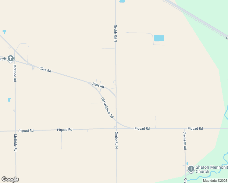 map of restaurants, bars, coffee shops, grocery stores, and more near 3700-3768 Grubb Rd N in Delphos