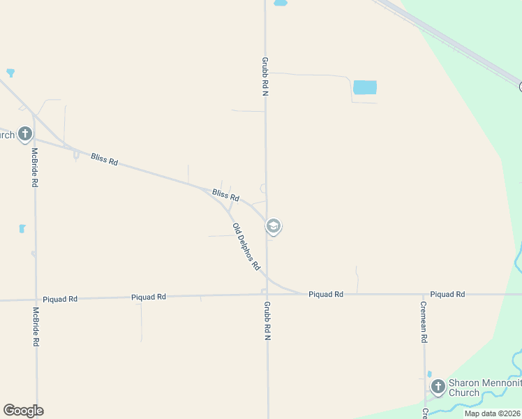 map of restaurants, bars, coffee shops, grocery stores, and more near 3700-3768 Grubb Rd N in Delphos