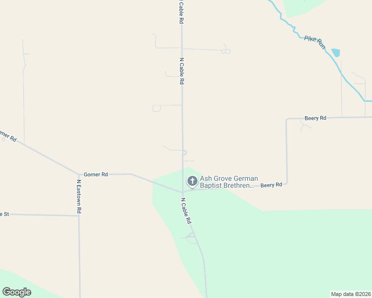 map of restaurants, bars, coffee shops, grocery stores, and more near 3750-3752 North Cable Road in Lima