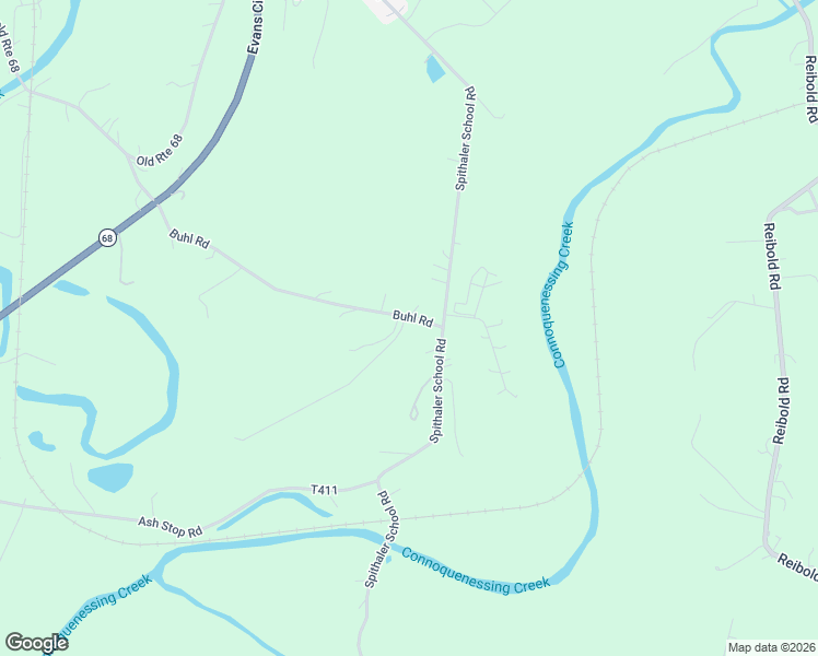 map of restaurants, bars, coffee shops, grocery stores, and more near 228 Spithaler School Road in Evans City