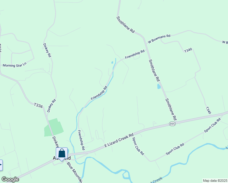 map of restaurants, bars, coffee shops, grocery stores, and more near 286 Lilac Lane in Lehighton