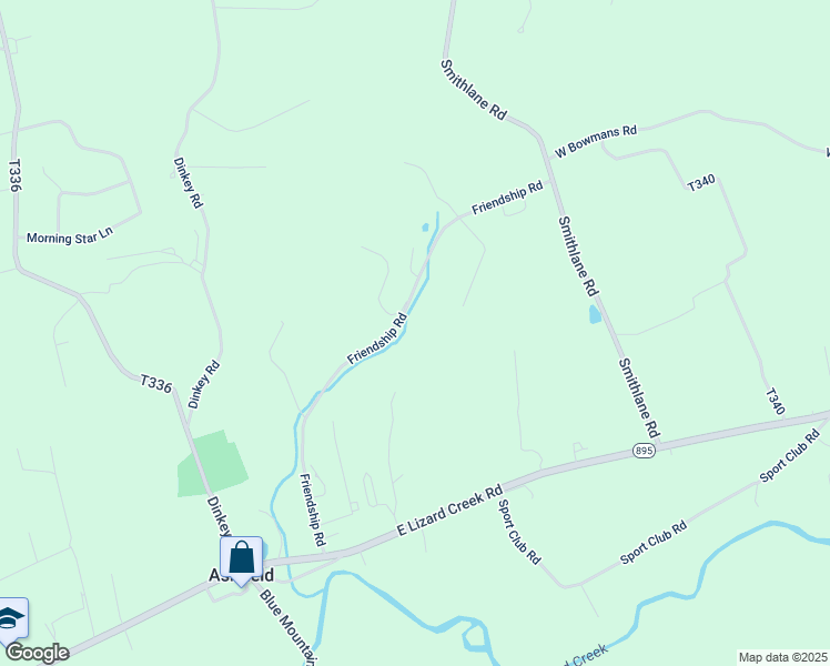 map of restaurants, bars, coffee shops, grocery stores, and more near 286 Lilac Lane in Lehighton